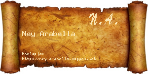 Ney Arabella névjegykártya